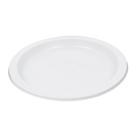 Prato Plano Reutilizável Económico PS Branco Ø22cm (300 Uds)