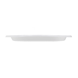 Prato Plano Reutilizável Económico PS Branco Ø22cm (300 Uds)