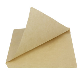 Saqueta  Papel Antigordura Aberta 2L Kraft 15x15cm (250 Uds)