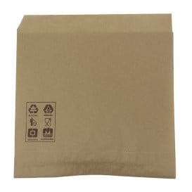 Saqueta  Papel Antigordura Aberta 2L Kraft 15x15cm (3000 Uds)
