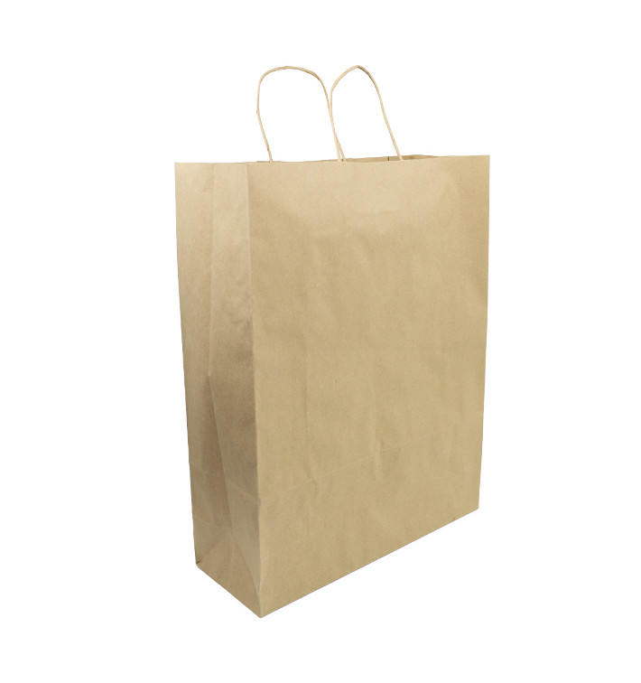 Saco Papel Kraft Hawanna Asas 100g/m² 32x12x41cm (50 Uds) Saco Papel Kraft Hawanna Asas 100g/m² 32x12x41cm (50 Uds)