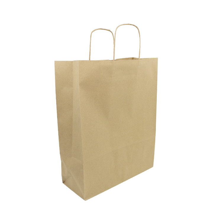 Saco Papel Kraft Marrom Asas 100g/m² 32x12x40cm (250 Uds) Saco Papel Kraft Marrom Asas 100g/m² 32x12x40cm (250 Uds)