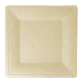 Prato Bio da cana-de-açúcar Natural 262x262mm (50 Uds)