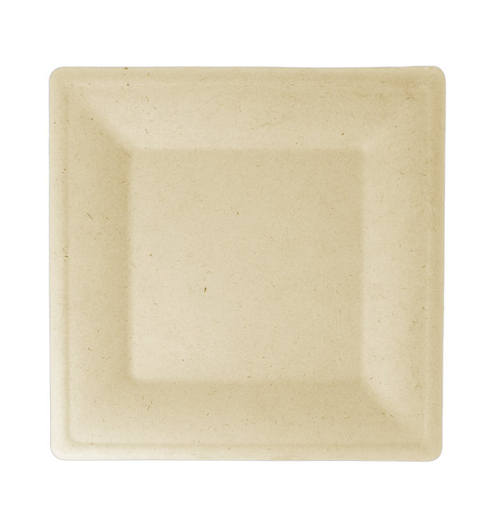 Prato Bio da cana-de-açúcar Natural 262x262mm (50 Uds) Prato Bio da cana-de-açúcar Natural 262x262mm (50 Uds)