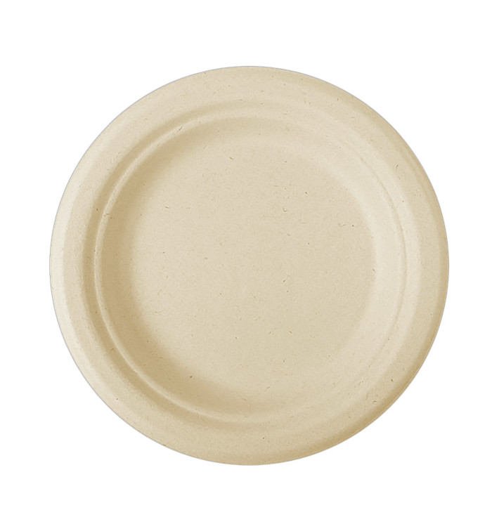Prato Cana-de-açúcar Natural Ø155mm (50 Uds) Prato Cana-de-açúcar Natural Ø155mm (50 Uds)