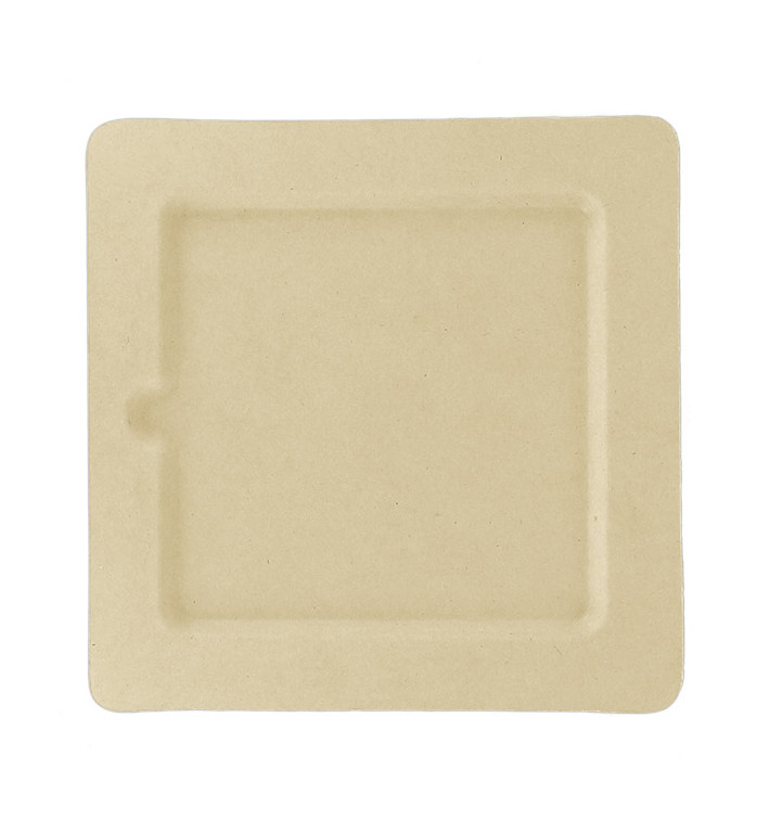 Prato Quadrado Incisura Cana-de-açúcar 20cm (50 Uds) Prato Quadrado Incisura Cana-de-açúcar 20cm (50 Uds)