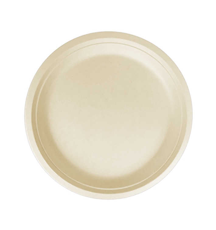 Prato Bio da cana-de-açúcar Natural Ø300mm (200 Uds) Prato Bio da cana-de-açúcar Natural Ø300mm (200 Uds)