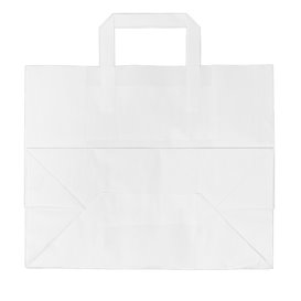 Saco Papel Branco Asas 70g/m² 32+22x26cm (250 Uds)