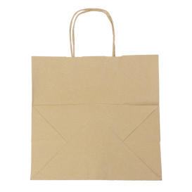 Saco Papel Kraft Hawanna Asas 100g/m² 28x16x27cm (50 Uds)