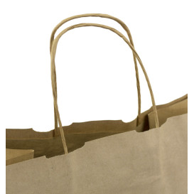 Saco Papel Kraft Hawanna Asas 100g/m² 32x20x32cm (50 Uds)