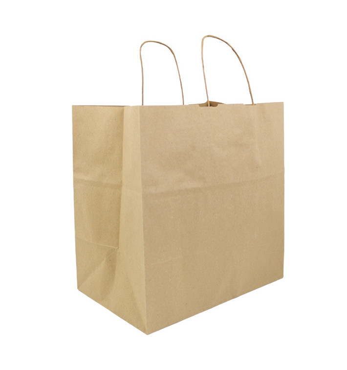 Saco Papel Kraft Hawanna Asas 100g/m² 32x20x32cm (50 Uds) Saco Papel Kraft Hawanna Asas 100g/m² 32x20x32cm (50 Uds)