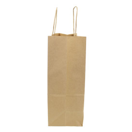 Saco Papel Kraft Hawanna Asas 100g/m² 24x12x31cm (50 Uds)