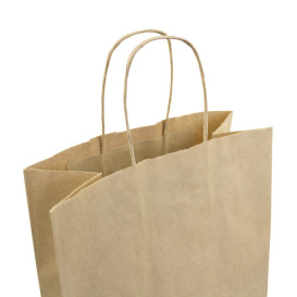 Saco Papel Kraft Hawanna Asas 100g/m² 24x12x31cm (50 Uds)