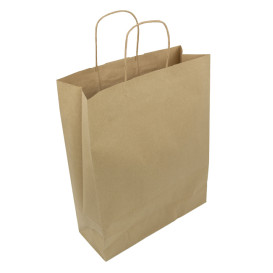 Saco Papel Kraft Marrom Asas 100g/m² 32x12x40cm (250 Uds)