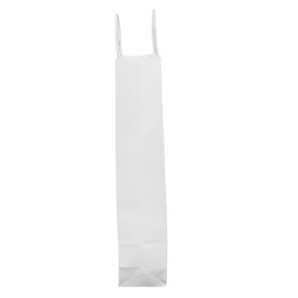 Saco Papel Branco porta Garrafas 18+8x39cm (50 Uds)
