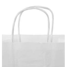 Saco Papel Branco porta Garrafas 18+8x39cm (50 Uds)