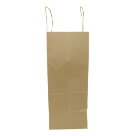 Saco Papel Kraft Marrom Asas 100g/m² 25+13x33cm (200 Uds)