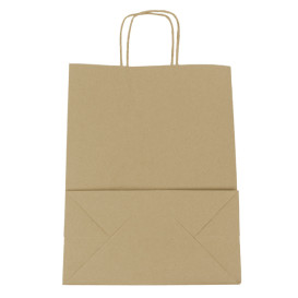 Saco Papel Kraft Marrom Asas 100g/m² 25+13x33cm (200 Uds)