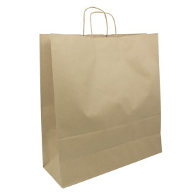 Saco Papel Kraft Marrom Asas 100g/m² 44+15x46cm (25 Uds)