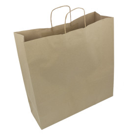 Saco Papel Kraft Marrom Asas 100g/m² 44+15x46cm (200 Uds)