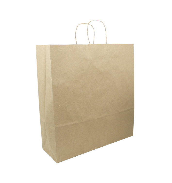 Saco Papel Kraft Hawanna Asas 100g/m² 46x16x49cm (50 Uds) Saco Papel Kraft Hawanna Asas 100g/m² 46x16x49cm (50 Uds)