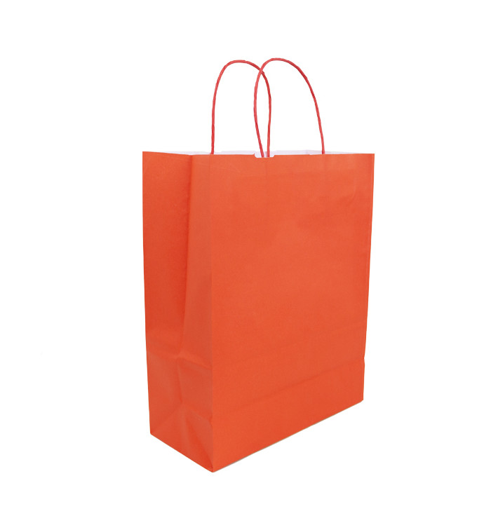 Saco Papel Kraft Vermelho com Asas 100g/m² 25+11x31cm (25 Uds) Saco Papel Kraft Vermelho com Asas 100g/m² 25+11x31cm (25 Uds)