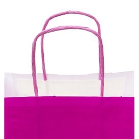 Saco de papel Fuchsia com alças 100g/m² 22+9x23cm (200 unidades)