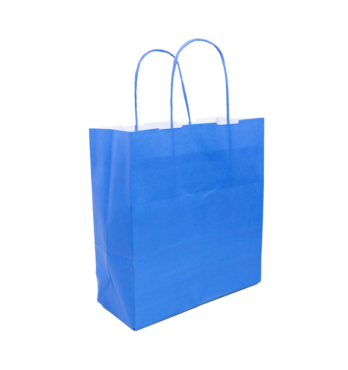 Saco Papel Turquesa com Asas 100g/m² 22+9x23cm (25 Uds) Saco Papel Turquesa com Asas 100g/m² 22+9x23cm (25 Uds)