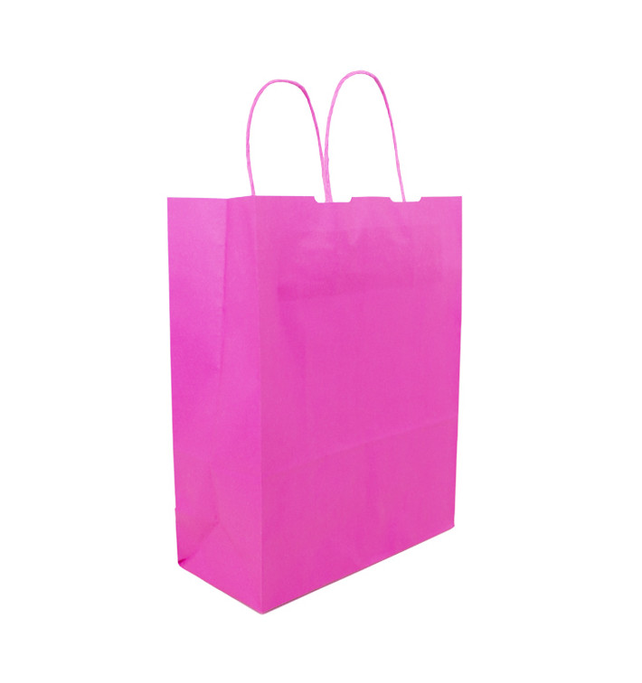Saco Papel Fucsia com Asas 100g/m² 25+11x31cm (200 Uds) Saco Papel Fucsia com Asas 100g/m² 25+11x31cm (200 Uds)