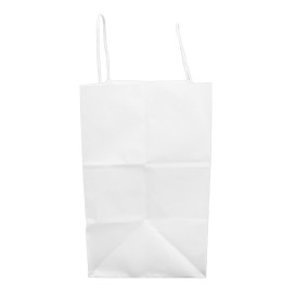Saco Papel Kraft Branco Asas 100g/m² 30+18x29cm (200 Uds)