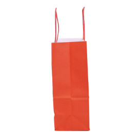 Saco Papel Kraft Vermelho com Asas 100g/m² 22+9x23cm (25 Uds)