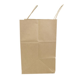 Saco Papel Kraft Marrom Asas 100g/m² 30x29x18cm (200 Uds)