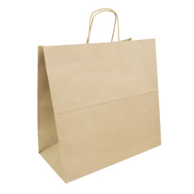 Saco Papel Kraft Marrom Asas 100g/m² 35+18x34cm (25 Uds)