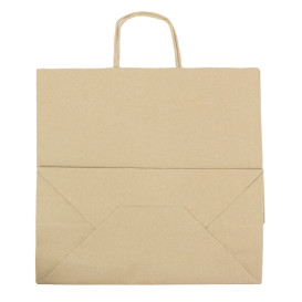 Saco Papel Kraft Marrom Asas 100g/m² 35+18x34cm (25 Uds)