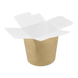 Embalagem Fechado Takeaway 100% ECO Kraft 16Oz/480ml (50 Uds)