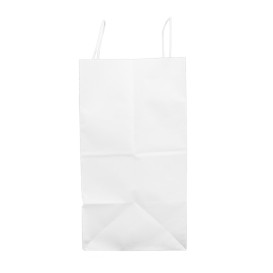 Saco Papel Kraft Branco Asas 100g/m² 35+18x34cm (25 Uds)