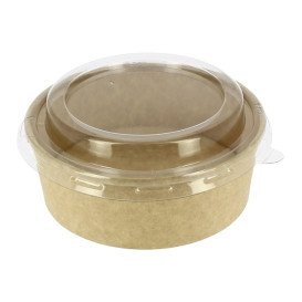 Terrina Cartão Kraft-Kraft + Tampa RPET 19 Oz/550ml (300 Uds)