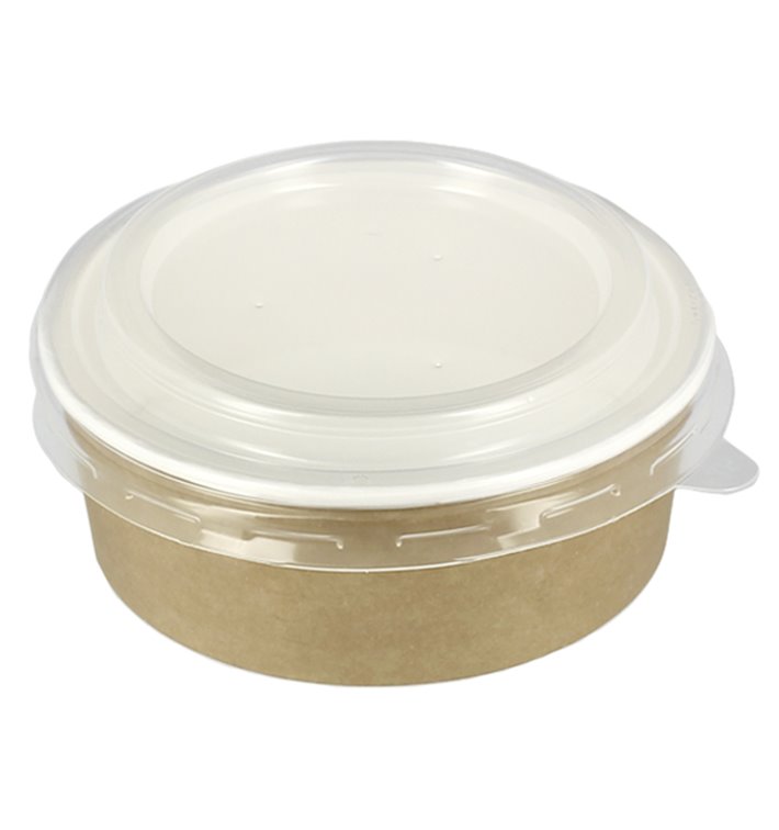 Terrina de Cartão Kraft Con Tampa PP 19 Oz/550ml (250 Uds) Terrina de Cartão Kraft Con Tampa PP 19 Oz/550ml (250 Uds)