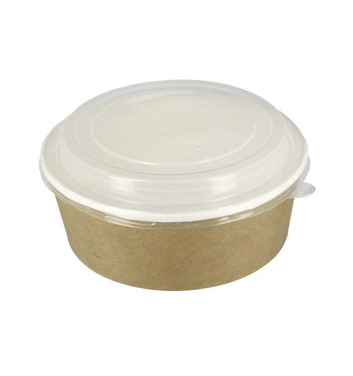 Terrina de Cartão Kraft Con Tampa PP 33Oz/1000ml (25 Uds) Terrina de Cartão Kraft Con Tampa PP 33Oz/1000ml (25 Uds)