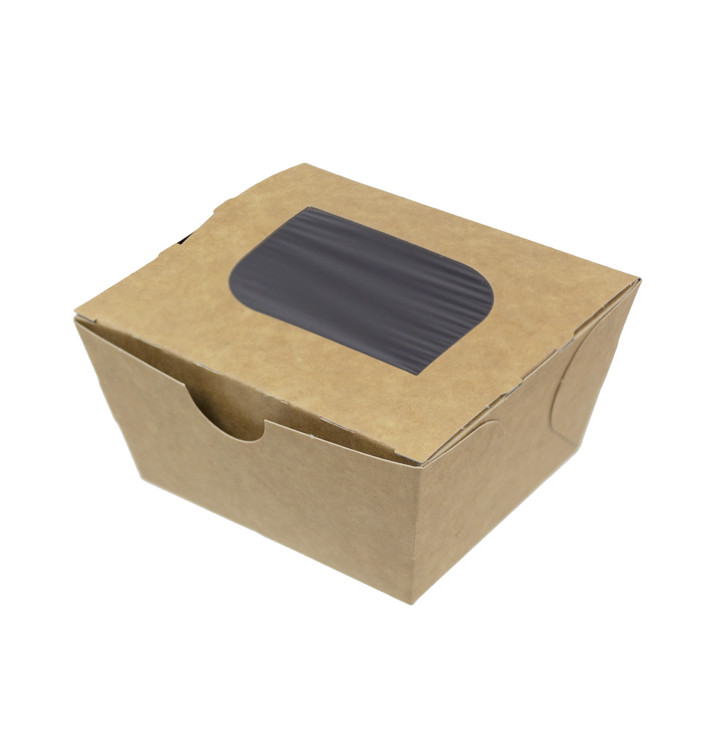 Embalagem Cartolina Janela 11x10x5,5cm 400ml (500 Uds) Embalagem Cartolina Janela 11x10x5,5cm 400ml (500 Uds)