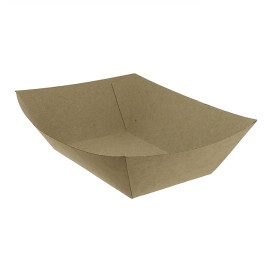 Barqueta Cartolina Kraft-Kraft 12,2x8x5,5cm 525ml (25 Uds)