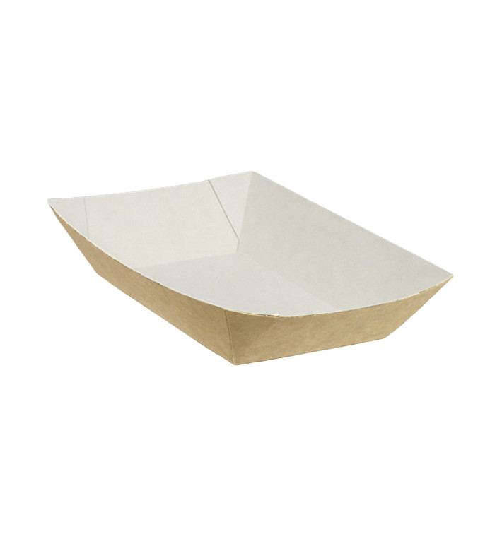 Barqueta Cartolina Kraft 11x7x3,5cm 300ml (1000 Uds) Barqueta Cartolina Kraft 11x7x3,5cm 300ml (1000 Uds)