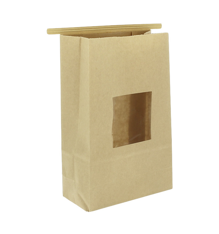 Saco Sem Alças Kraft Fecho Metálico e Janela 15+7x23cm (50 pcs) Saco Sem Alças Kraft Fecho Metálico e Janela 15+7x23cm (50 pcs)