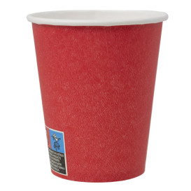 Copo de Cartão Plastic Free 9 Oz/250ml "Colors" Vermelho Ø8,0cm (20 Uds)