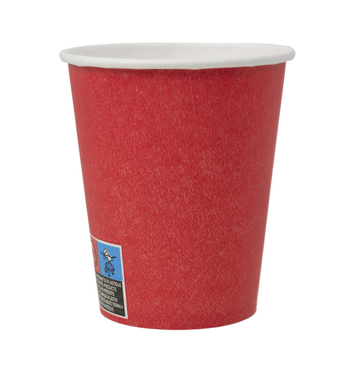 Copo de Cartão Plastic Free 9 Oz/250ml "Colors" Vermelho Ø8,0cm (20 Uds) Copo de Cartão Plastic Free 9 Oz/250ml "Colors" Vermelho Ø8,0cm (20 Uds)