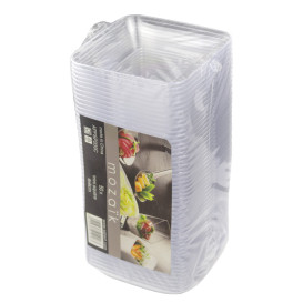 Prato Plastico Degustação Trasparente 6x6x1cm (50 Uds)
