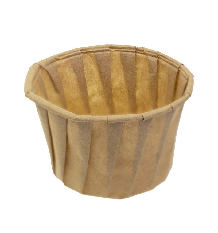 Copo em Papel Kraft para Molhos/Souffle 120ml (250 Uds) Copo em Papel Kraft para Molhos/Souffle 120ml (250 Uds)