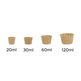 Copo em Papel Kraft para Molhos/Soufflé 22ml (250 Uds)