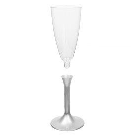 Copo PS Flute Champanhe Cinza 120ml 2P (20 Uds)