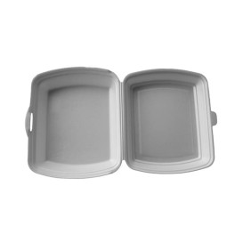 Embalagem Foam LunchBox Branco 185x155x70mm (500 Uds)